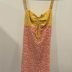 Papermoon Yellow and Red Floral Dress